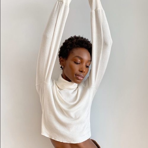 Aritzia Wilfred Free Nova Turtleneck - SAGE GREEN - Picture 3 of 6